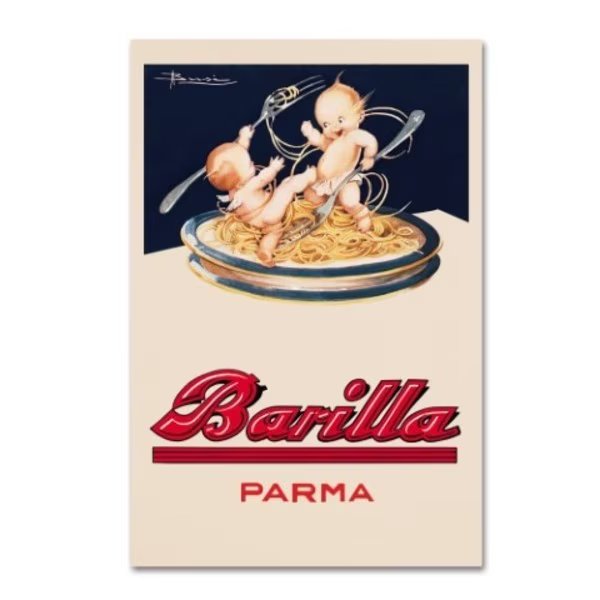Vintage Apple Collection 'Barilla-Parma' Canvas Art, 30x47, Trademark Fine Art, Mfr#: ALI10134-C3047GG